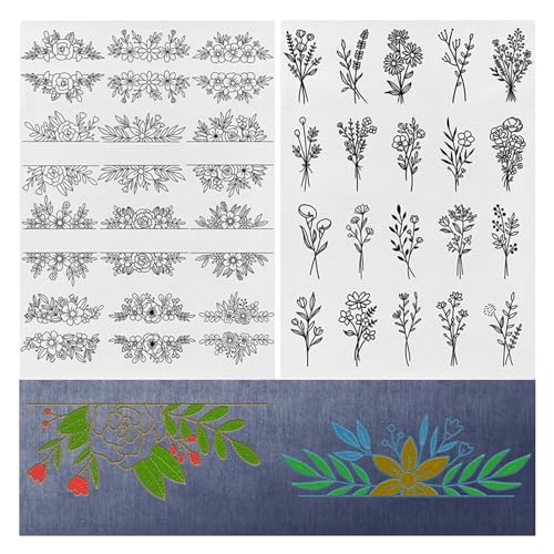 CENMOO Wasserlösliches Stickpapier, böhmisches Blumenmuster, zum Nähen, für Hüte, Handschuhe, Schals, Hemden, Jacken, Hosen, Jeans CENMOO Wasserlösliches Stickpapier, böhmisches Blumenmuster, zum Nähen, für Hüte, Handschuhe, Schals, Hemden, Jacken, Hosen, Jeans von CENMOO