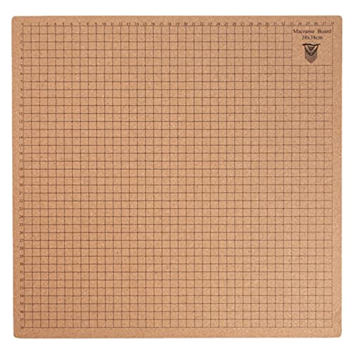 Makramee Panel, Korkplatte mit Makramee-Gitter, Makramee-Projektplatte, Makramee und Knoten, Korkplatte zum Knüpfen, DIY-Handwerksprojekt, pa von CENMOO
