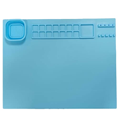 Silikonmatte, Silikonmatte mit Tasse, 14 Gitter, hitzebeständige DIY-Malmatte, lichtbeständige Knetmatte, Kunstmatte Silikonmatte, Silikonmatte mit Tasse, 14 Gitter, hitzebeständige DIY-Malmatte, lichtbeständige Knetmatte, Kunstmatte von CENMOO