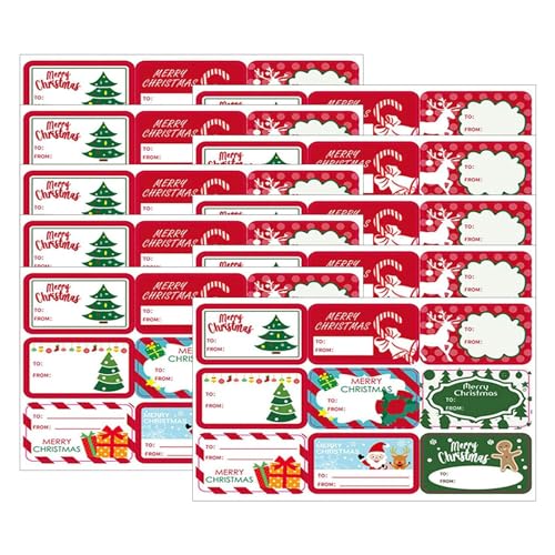 Weihnachtsgeschenkanhänger, 10 wasserfeste Weihnachtsaufkleber, zuverlässige Weihnachtsaufkleber, abriebfeste Weihnachtsgeschenkanhänger für DIY Weihnachtsgeschenke Weihnachtsgeschenkanhänger, 10 wasserfeste Weihnachtsaufkleber, zuverlässige Weihnachtsaufkleber, abriebfeste Weihnachtsgeschenkanhänger für DIY Weihnachtsgeschenke von CENMOO