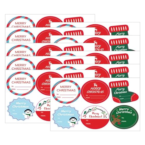 Weihnachtsgeschenkanhänger, 10 wasserfeste Weihnachtsaufkleber, zuverlässige Weihnachtsaufkleber, abriebfeste Weihnachtsgeschenkanhänger für DIY Weihnachtsgeschenke Weihnachtsgeschenkanhänger, 10 wasserfeste Weihnachtsaufkleber, zuverlässige Weihnachtsaufkleber, abriebfeste Weihnachtsgeschenkanhänger für DIY Weihnachtsgeschenke von CENMOO