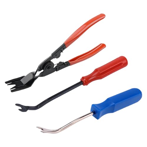 Zange zum Entfernen von Clips für Paneele, automatische Clip-Entfernungswerkzeuge, 3 Stück, leichtes Werkzeug zum Entfernen von Clips für Fahrzeuge, automatischer Clip-Entferner mit einfachem Griff Zange zum Entfernen von Clips für Paneele, automatische Clip-Entfernungswerkzeuge, 3 Stück, leichtes Werkzeug zum Entfernen von Clips für Fahrzeuge, automatischer Clip-Entferner mit einfachem Griff von CENMOO