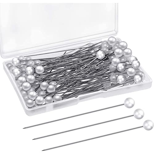 CENPEK 200 Stück Perlennadeln für Blumen Hochzeit Nadeln Schal Nadeln Nähnadeln Corsage Pin Quilting Pins für Blumensträuße Handwerk Nähen Dekorationen Hochzeit DIY Schneiderei mit Kunststoffbox von CENPEK