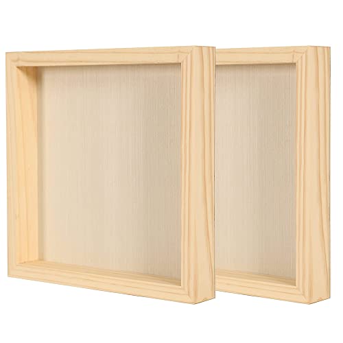 CENPEK 2er-Pack Holzplatten, unbehandelte Holz-Leinwand, Holztafeln zum Malen, Gieen, Kunst, Verwendung mit l, Acryl, 20 x 20 cm CENPEK 2er-Pack Holzplatten, unbehandelte Holz-Leinwand, Holztafeln zum Malen, Gieen, Kunst, Verwendung mit l, Acryl, 20 x 20 cm von CENPEK