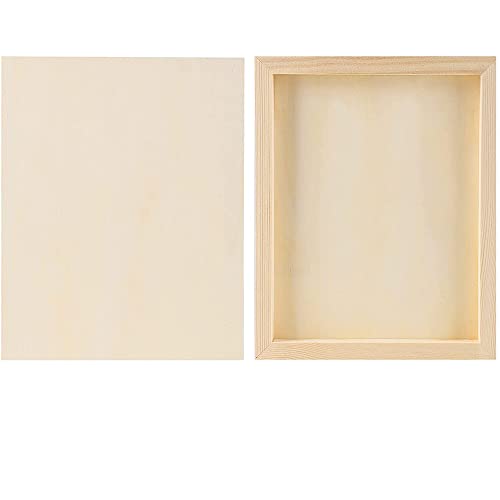 CENPEK 2er-Pack Holzplatten, unbehandelte Holz-Leinwand, Holztafeln zum Malen, Gieen, Kunst, Verwendung mit l, Acryl, 20 x 30 cm von CENPEK