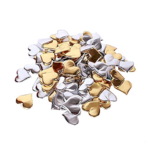 CENPEK 3,5 cm Herz-Konfetti-Stoff, 500 Stück Herz-Schwamm-Blütenblätter, Dekoration, Herz-Konfetti-Schwamm-Tischstreuer für Valentinstag, Dating, Hochzeit, Festival, Gold und Silber CENPEK 3,5 cm Herz-Konfetti-Stoff, 500 Stück Herz-Schwamm-Blütenblätter, Dekoration, Herz-Konfetti-Schwamm-Tischstreuer für Valentinstag, Dating, Hochzeit, Festival, Gold und Silber von CENPEK