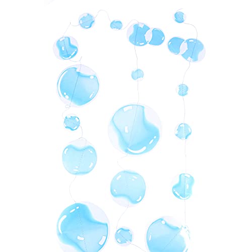 CENPEK 4 Saiten Flache Luftblasengirlanden unter dem Meer für kleine Meerjungfrau-Partydekorationen, transparente schwimmende hängende Blasen-Luftschlange, Pool-Ozean-Mottoparty von CENPEK
