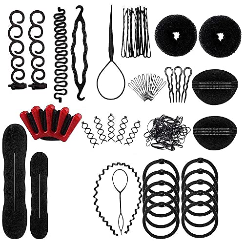 CENPEK 40-teiliges Haarstyling-Set, Haardesign, Styling-Werkzeuge, DIY-Zubehör, Haar-Modellierwerkzeug, magisches schnelles Spiralgeflecht von CENPEK