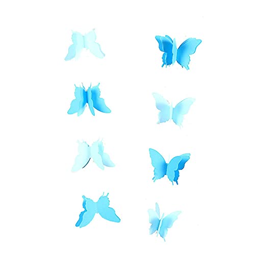 CENPEK 5 Stück 3D Papier Schmetterling Banner hängende dekorative Girlande für Hochzeit, Babyparty, Geburtstag und Themendekor, 274 cm lang, blau von CENPEK