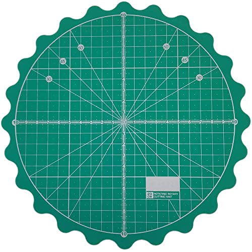 CENPEK Kreisdrehende Schneidematte, Durchmesser 22,9 cm, selbstheilend, für jeden Tischschutz, Brett, Quilten, Stoff, Basteln, Nähen, Quilten, Projekte, drehbare Schneideunterlage von CENPEK