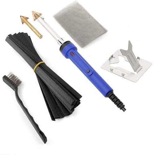 CENPEK Schweißer-Kit aus Kunststoff, 80 W, Schweiß-Kit für Stoßstange, Kajak-Reparatur, zwei Spitzen, ein Netz, Metallständer, schwarze und weiße Stangen – 220 V CENPEK Schweißer-Kit aus Kunststoff, 80 W, Schweiß-Kit für Stoßstange, Kajak-Reparatur, zwei Spitzen, ein Netz, Metallständer, schwarze und weiße Stangen – 220 V von CENPEK