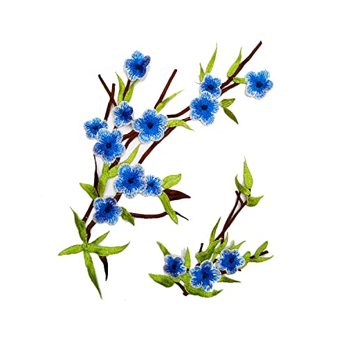 CENPEK 2 Stück Blumen zarte bestickte Aufnher Stickerei Aufnher Aufbügler Aufnher Aufnher Aufnher Coole Aufnher-Blau CENPEK 2 Stück Blumen zarte bestickte Aufnher Stickerei Aufnher Aufbügler Aufnher Aufnher Aufnher Coole Aufnher-Blau von CENPEK