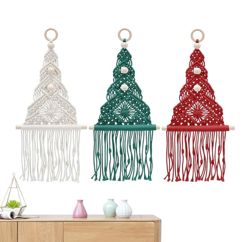 CENRF Makramee-Weihnachtsbaum zum Basteln, Flecht-Set für Weihnachtsbaum, Boho, Makramee, mit Anleitung, Heimdekorationsprodukte für Wohnzimmer, Schlafzimmer, Flur, Balkon, Kinderzimmer CENRF Makramee-Weihnachtsbaum zum Basteln, Flecht-Set für Weihnachtsbaum, Boho, Makramee, mit Anleitung, Heimdekorationsprodukte für Wohnzimmer, Schlafzimmer, Flur, Balkon, Kinderzimmer von CENRF