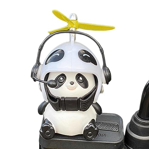 CENRF Panda-Auto-Ornament, niedlicher Panda, mit Ornamenten für Armaturenbrett, Propellerhelme, Autodekoration, Fahrraddekoration, E-Bike-Zubehör von CENRF