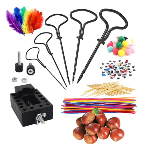 CENRF Set mit Kastanienbohrern | Craft Toys Werkzeug-Set mit ergonomischem Griff, handwerkliches Spielzeug, um Spielsucht vorzubeugen und die Hand-Augen-Koordination zu verbessern CENRF Set mit Kastanienbohrern | Craft Toys Werkzeug-Set mit ergonomischem Griff, handwerkliches Spielzeug, um Spielsucht vorzubeugen und die Hand-Augen-Koordination zu verbessern von CENRF