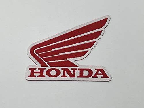 ‎CENTRO RICAMI RICAMIFICIO INDUSTRIALE ITALIANO DAL 1989 Patch-Aufnäher in HD/Jacquard (hohe Auflösung), zum Aufbügeln, Mikrofaden, rot-weiß, Maße: H.7 x B. 8 cm von ‎CENTRO RICAMI RICAMIFICIO INDUSTRIALE ITALIANO DAL 1989