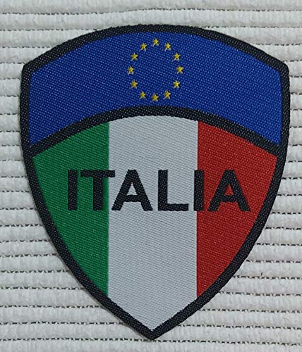 Centro Ricami Patch-Aufnäher, Mikro-Stickerei in HD/Jacquard (hohe Auflösung), Italienisches Wappen zum Aufbügeln, Mikro-Faden, Abmessungen: H.7 x L. 5,5 cm, hergestellt in Italien. von CENTRO RICAMI