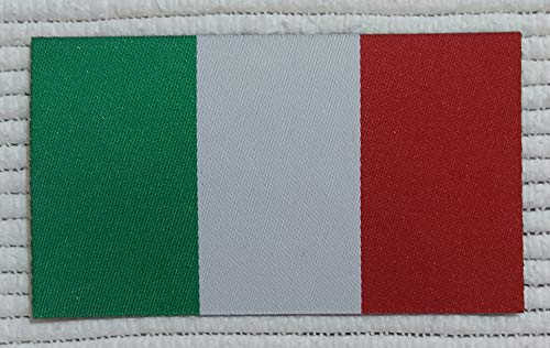 Centro Ricami Patch-Aufnäher, Mikro-Stickerei in HD/Jacquard (hohe Auflösung), italienische Flagge zum Aufbügeln, Mikro-Faden, Abmessungen: H.4 x L. 7 cm von CENTRO RICAMI RICAMIFICIO INDUSTRIALE ITALIANO DAL 1989