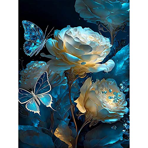 Blumen Diamond Painting Kits Erwachsene,Schmetterling Diamant Painting für Kinder,Pfingstrosenblüte in der Nacht Kristall Art Kit Komplett,Mosaik Painting nach Zahlen Set für Wall Décor,30x40 cm Blumen Diamond Painting Kits Erwachsene,Schmetterling Diamant Painting für Kinder,Pfingstrosenblüte in der Nacht Kristall Art Kit Komplett,Mosaik Painting nach Zahlen Set für Wall Décor,30x40 cm von CEOVR