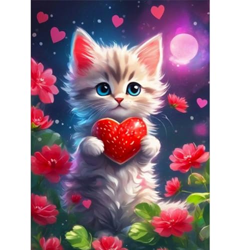CEOVR 5D Diamant Painting Adulte Katze Peinture Diamant Adulte Liebe Herz,Kit Diamond Painting Adulte,30x40 cm Diamond Painting Kit Complet,Tableau Strass Diamant Art,Blumen CEOVR 5D Diamant Painting Adulte Katze Peinture Diamant Adulte Liebe Herz,Kit Diamond Painting Adulte,30x40 cm Diamond Painting Kit Complet,Tableau Strass Diamant Art,Blumen von CEOVR