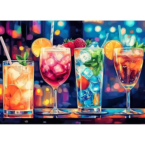 CEOVR Diamant Painting Bilder Erwachsene Kits,5D DIY Diamond Art Kits 30x40 cm (bleu orange rose) von CEOVR