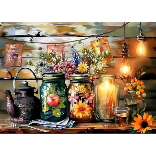 CEOVR Blumen Diamond Painting Bilder Kit Erwachsene,5D Diamond-painting 30x40cm,Blumen auf dem Esstisch CEOVR Blumen Diamond Painting Bilder Kit Erwachsene,5D Diamond-painting 30x40cm,Blumen auf dem Esstisch von CEOVR