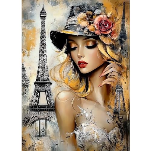 CEOVR Diamant Painting Bilder Erwachsene Kits,5D DIY Diamond Art Kits 30x40 cm (braungrauweiß) von CEOVR