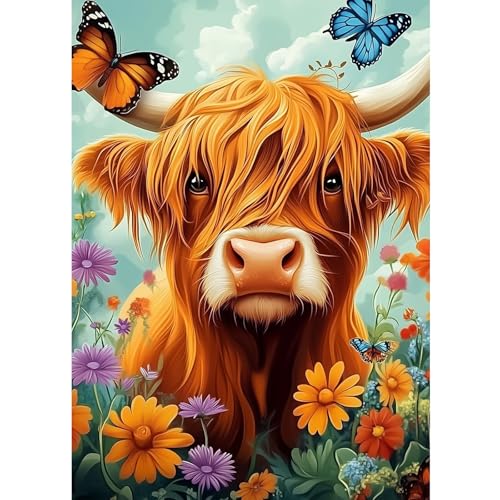 CEOVR Diamond Painting Adult,30x40 cm Diamond Painting Bilder Set,Diamant Painting Art Kit (orange vert beige) von CEOVR