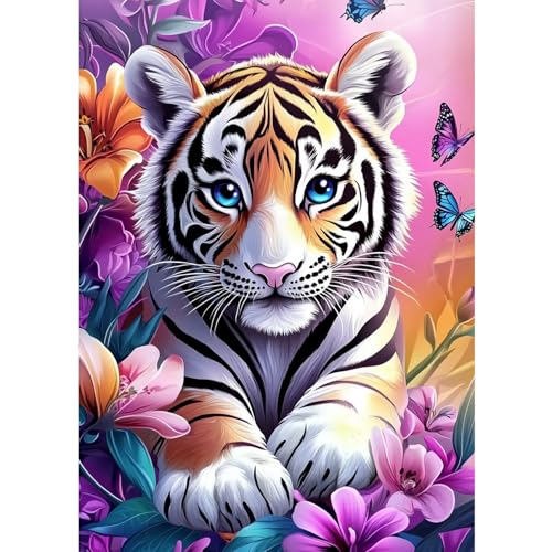CEOVR Diamond Painting Adult,30x40 cm Diamond Painting Bilder Set,Diamant Painting Art Kit (violet orange noir) von CEOVR