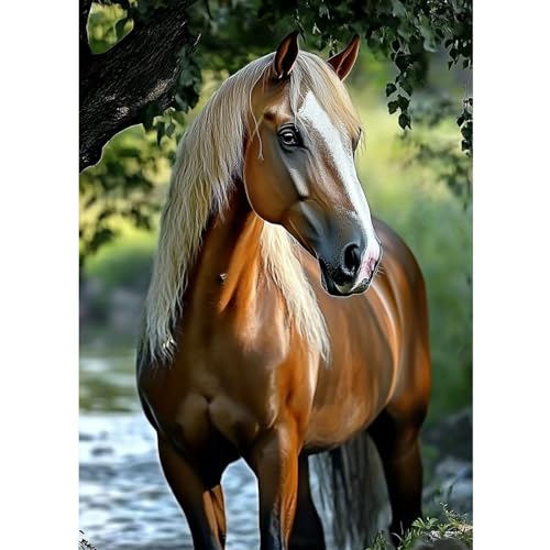 CEOVR Diamond Painting Bilder Erwachsene,5D DIY Diamond Painting Kits,Diamond-painting Set für Dekoration,30x40 cm (marron vert blanc) von CEOVR