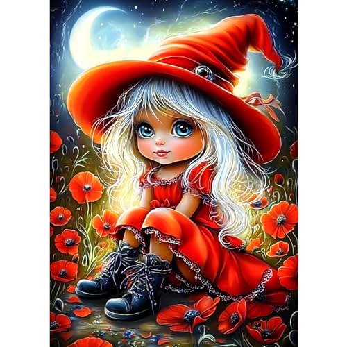 CEOVR Diamond Painting Bilder Erwachsene,5D DIY Diamond Painting Kits,Diamond-painting Set für Dekoration,30x40 cm (rouge blanc noir) von CEOVR