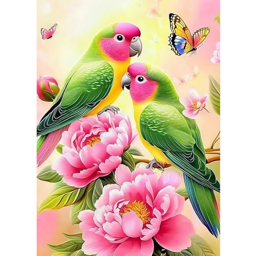 CEOVR Diamond Painting Bilder Erwachsene,5D DIY Diamond-painting Kits,Diamond Painting Set für Dekoration,30x40 cm (vert rose jaune) von CEOVR