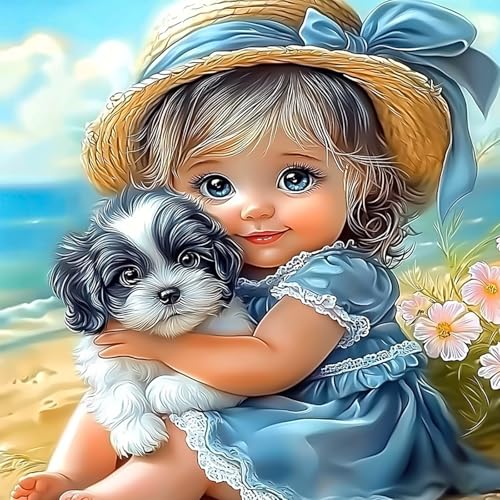 CEOVR Diamond Painting Bilder Kit,30x30cm Diamant Paintings Kit,5D DIY Diamond-painting, Kleines Mädchen und Hund CEOVR Diamond Painting Bilder Kit,30x30cm Diamant Paintings Kit,5D DIY Diamond-painting, Kleines Mädchen und Hund von CEOVR