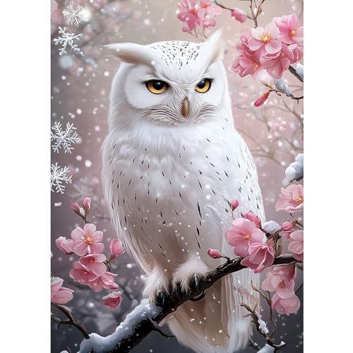CEOVR Diamond Painting Bilder Kit Erwachsene,5D Eule Diamond-painting 30x40 cm,Vogel Auf Einem Ast Diamant Art Set von CEOVR