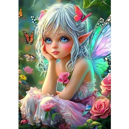 CEOVR Diamond Painting Bilder Kit Erwachsene,5D Fee Diamond-painting 30x40 cm,Elf Enbaby Diamant Art Set von CEOVR
