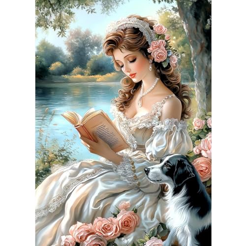 CEOVR Diamond Painting Bilder Kit Erwachsene Frau,30x40 cm Diamant Paintings Kit,5D DIY Diamond-painting Dösende Dame von CEOVR