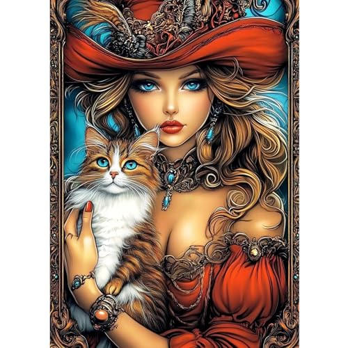 CEOVR Diamond Painting Bilder Kit Erwachsene Hexe,30x40 cm Diamant Paintings Kit,5D DIY Diamond-painting Hexe und Katze CEOVR Diamond Painting Bilder Kit Erwachsene Hexe,30x40 cm Diamant Paintings Kit,5D DIY Diamond-painting Hexe und Katze von CEOVR