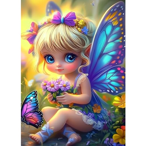 CEOVR Diamond Painting Bilder Kit Erwachsene Kleine Elfe,30x40 cm Diamant Paintings Kit,5D DIY Diamond-painting,Schmetterlings Fee CEOVR Diamond Painting Bilder Kit Erwachsene Kleine Elfe,30x40 cm Diamant Paintings Kit,5D DIY Diamond-painting,Schmetterlings Fee von CEOVR