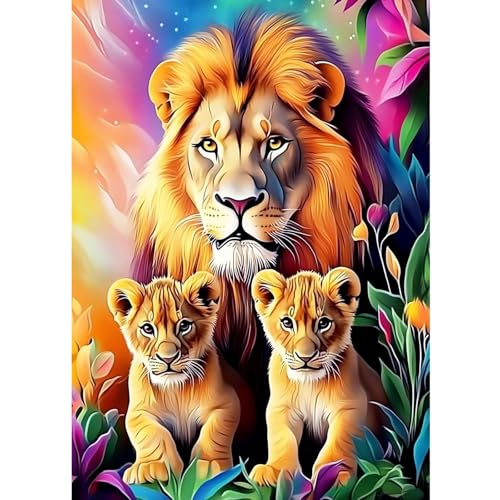 CEOVR Diamond Painting Bilder Kit Erwachsene Löwe,30x40 cm Diamant Paintings Kit,5D DIY Diamond-painting Tiere von CEOVR