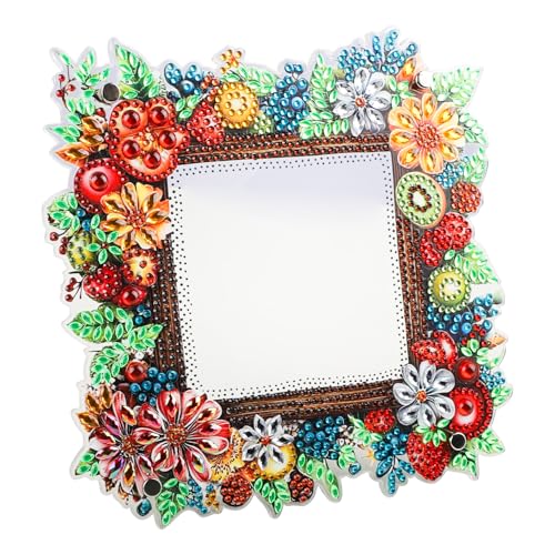 CEOVR Diamond Painting Foto Rahmen Kits Früchte DIY Diamond Art Tisch Deko Fotorahmen,20x20 cm,Blumen und Früchte,8x8in Painting Art Frame von CEOVR