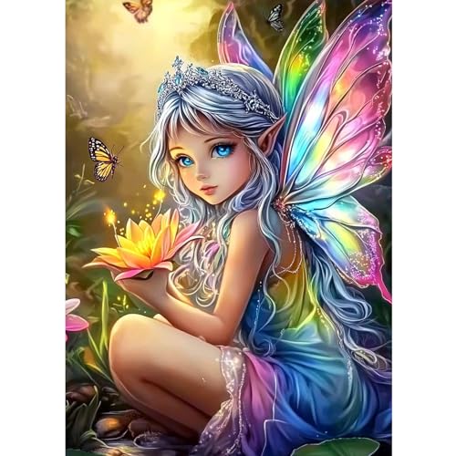 CEOVR Diamond Painting Kit Erwachsene,Diamond-painting Elf und Lotus,30x40 cm Diamant Paintings Kit,5D Elf Diamond Painting Bilder Set,5D DIY Diamond Painting Bilder Kit CEOVR Diamond Painting Kit Erwachsene,Diamond-painting Elf und Lotus,30x40 cm Diamant Paintings Kit,5D Elf Diamond Painting Bilder Set,5D DIY Diamond Painting Bilder Kit von CEOVR