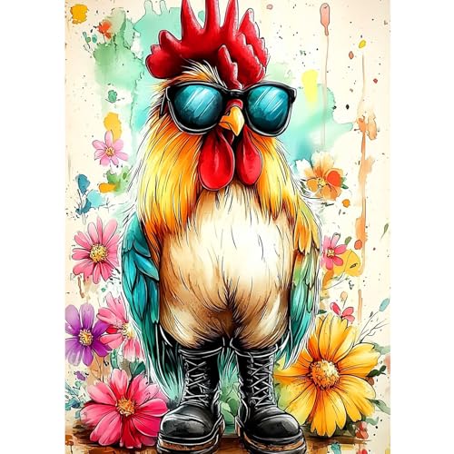 CEOVR Diamond Painting Kit Erwachsene,Diamond-painting Huhn,30x40 cm Diamant Paintings Kit,5D Huhn und Blumen Diamond Painting Bilder Set,5D DIY Diamond Painting Bilder Kit CEOVR Diamond Painting Kit Erwachsene,Diamond-painting Huhn,30x40 cm Diamant Paintings Kit,5D Huhn und Blumen Diamond Painting Bilder Set,5D DIY Diamond Painting Bilder Kit von CEOVR