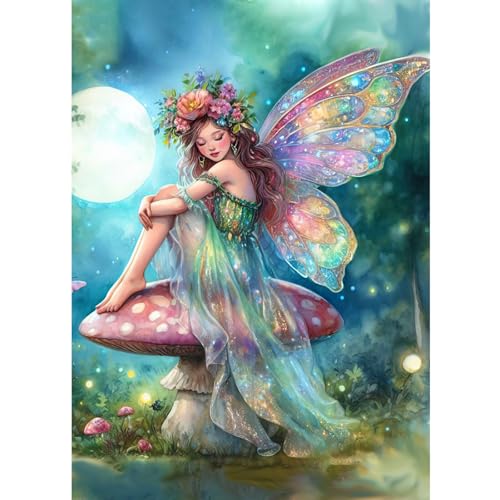 CEOVR Diamond Painting Kit Erwachsene Fee Diamond-painting,30x40 cm Diamant Paintings Kit,5D DIY Diamond Painting Bilder Set,5D DIY Schmetterlingsfee und Pilz Diamond Painting Bilder Kit CEOVR Diamond Painting Kit Erwachsene Fee Diamond-painting,30x40 cm Diamant Paintings Kit,5D DIY Diamond Painting Bilder Set,5D DIY Schmetterlingsfee und Pilz Diamond Painting Bilder Kit von CEOVR