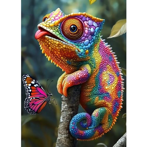 CEOVR Eidechse Diamond Painting Bilder Kit Erwachsene,5D Diamond-painting 30x40cm,Süße Bunte Eidechse CEOVR Eidechse Diamond Painting Bilder Kit Erwachsene,5D Diamond-painting 30x40cm,Süße Bunte Eidechse von CEOVR