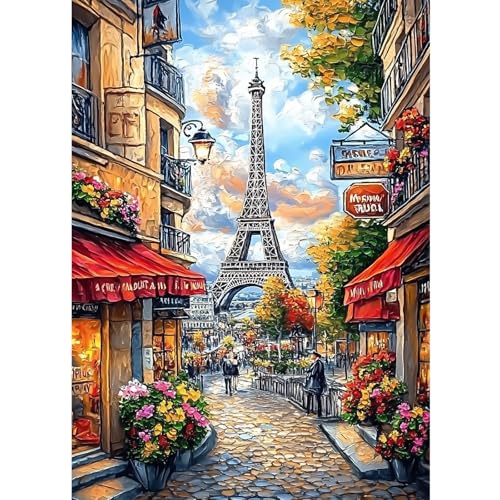 CEOVR Eiffelturm Diamond Painting Bilder Kit Erwachsene,5D Diamond-painting 30x40cm,Belebte Straßen Diamant Malerei für die Heimdekoration CEOVR Eiffelturm Diamond Painting Bilder Kit Erwachsene,5D Diamond-painting 30x40cm,Belebte Straßen Diamant Malerei für die Heimdekoration von CEOVR