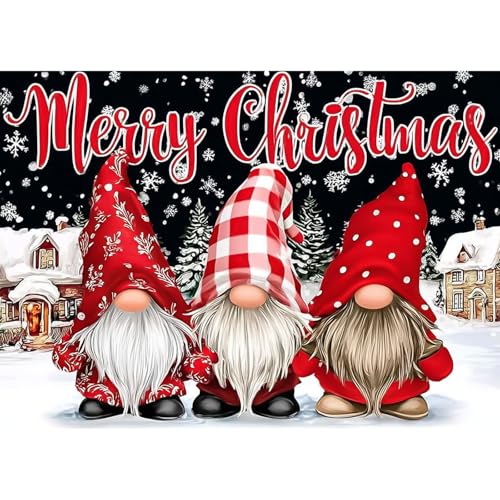 CEOVR Gnome Diamond Painting Bilder Kit Erwachsene,5D Diamond-painting 30x40cm,Diamant Art Set,Frohe Weihnachten von CEOVR