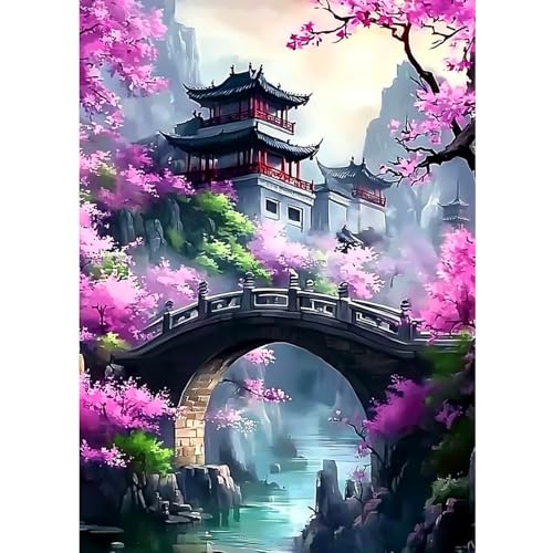 CEOVR Landschaft Diamant Painting Bilder Erwachsene Kits,5D Diamond Art Kits 30x40 cm,DIY Mosaik Diamond für Wand Dekoration,Antike Chinesische Architektur CEOVR Landschaft Diamant Painting Bilder Erwachsene Kits,5D Diamond Art Kits 30x40 cm,DIY Mosaik Diamond für Wand Dekoration,Antike Chinesische Architektur von CEOVR