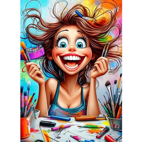 CEOVR Maler Diamant Painting Bilder Erwachsene Kits,5D Diamond Art Kits 30x40 cm,DIY Mosaik Diamond für Wand Dekoration,Glücklicher Künstler CEOVR Maler Diamant Painting Bilder Erwachsene Kits,5D Diamond Art Kits 30x40 cm,DIY Mosaik Diamond für Wand Dekoration,Glücklicher Künstler von CEOVR