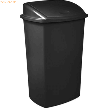 CEP Abfallbehälter mit Kippdeckel 73L 91949 schwarz von CEP