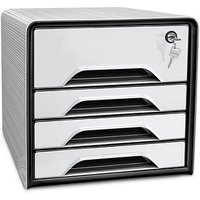 cep Schubladenbox Smoove Secure schwarz/weiß 1073110121, DIN A4 mit 4 Schubladen cep Schubladenbox Smoove Secure schwarz/weiß 1073110121, DIN A4 mit 4 Schubladen von CEP